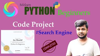 [ Search Engine ] Python Beginners Earn Certification Solo learn || Code With Joy || Final Project
