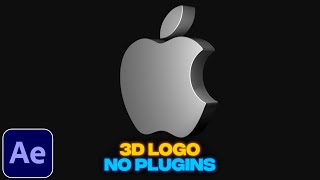 3D Rotating Logo Animation Tutorial in After Effects | No Plugins | Extrude Logo PNG