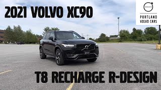 2021 Volvo XC90 T8 Recharge R-Design in Onyx Black Metallic / Walkaround with Heather