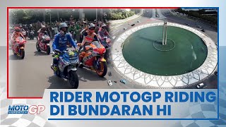 Para Anggota Parade MotoGP Geber Mesin Motor di Bundaran HI