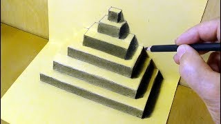 Drawing 3D Pyramid - Mixed Reality to Test Your Brain - by Vamos