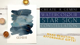 Create A Stunning Watercolour Constellation! Gemini Month of June