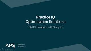 PIQ Optimisation - Staff Summaries with Budgets
