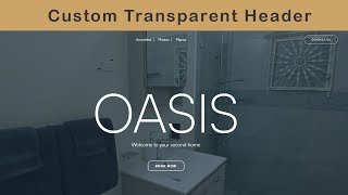 How to create a custom transparent header in WordPress