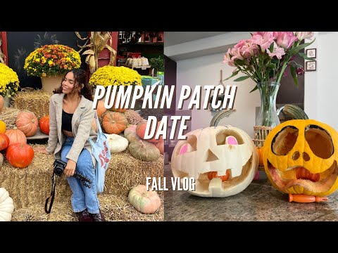 The Ultimate Fall Vlog Pumpkin Patch Date Carving Pumpkins We Cook