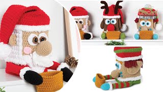 Left Hand: Eyes, Mouth, Nose \u0026 Brows: Crochet Christmas Puzzle Along | The Crochet Crowd