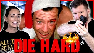 My wife watches DIE HARD for the FIRST time on CHRISTMAS! || Movie Reaction