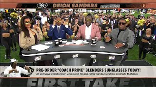 Deion Sanders has gifts for the First Take crew 😎