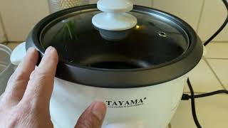 Tayama Rice Cooker with Steam Tray 3 Cup, White  - Product Review