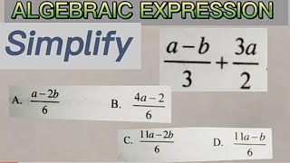 Q77. Simplify a-b/3 + 3a/2