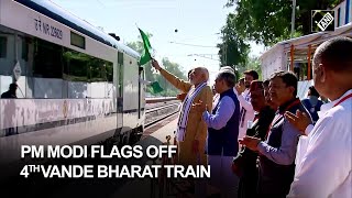 HP: PM Modi flags off fourth Vande Bharat Express train in Una