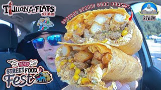 Tijuana Flats® Stuffed Street Corn Steak Burrito Review! 🌽🥩🌯 | Street Food Fest!