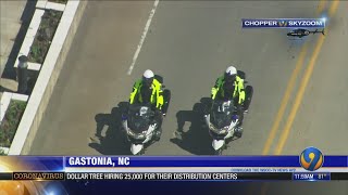Police procession through Gaston County for National Police Week