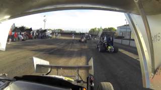 Micro Sprints Hot Laps at Husets June 16, 2013 - Brandon Buysse On Board Camera