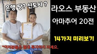 라오스부동산 10년 좌충우돌 아마추어 14가지 이야기 - 분할토지 매매해보자 은행땅은 저렴한가? (요정네라오스부동산)