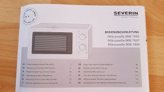 Severin MW 7890 Microwave Oven Instructions Manual Deutsch, English, Français