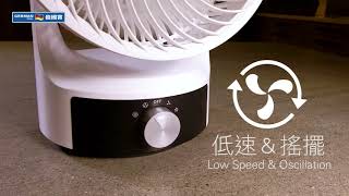 360°空氣循環扇 EFS-3608 使用方法 l 360° Air Circulator Fan EFS-3608 Operation