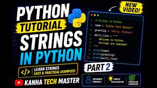strings in python | python tutorial | kanha tech master