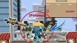 Trying To Kill The Top 1 Felony Player In Jailbreak! BlockMan Go - Jailbreak! @KingPlayzBG