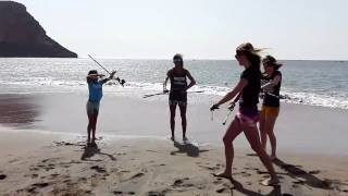 Beach Nordic Walking with kids by President of Slovak NW Association. Škola NW, diel 8.