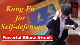 Powerful elbow attack - Bajiquan for self-defense 八極拳 頂心肘 | Leon Chu (朱思勳)