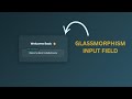 Glassmorphism Input Field with Floating Label Animation | Modern HTML & CSS UI Design Tutorial 2025