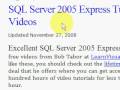 SQL Server - More Structured Query Language Video Tutorial