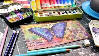 Design Tips for Mixed Media Paintings! Real Time Paint With Me!
