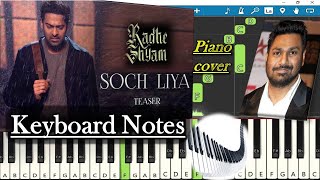 Soch Liya Song Promo Keyboard Notes (piano cover) | Prabhas | Mithoon | Arijit Singh