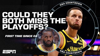Could LeBron AND Steph Curry miss the playoffs? 😱 | NBA Countdown