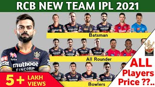 IPL 2021 - RCB Final Squad | Royal Challengers Bangalore New Team VIVO IPL 2021 | with Price