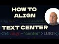 How to Align Text Center HTML & CSS