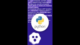 pytz and astimezone() cannot be applied to a naive datetime #shorts