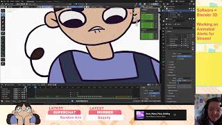 2D Animating in Blender Grease Pencil // Making Animated Alerts for Livestreams!
