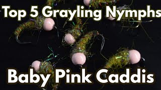 BEST 5 Grayling Nymphs: Baby Pink Caddis Step By Step SBS Euro Nymph