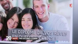 Trafic   faux diplômes à vendre