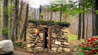 Building of the stone hut is finished | I made a stove and went on a photo hunt