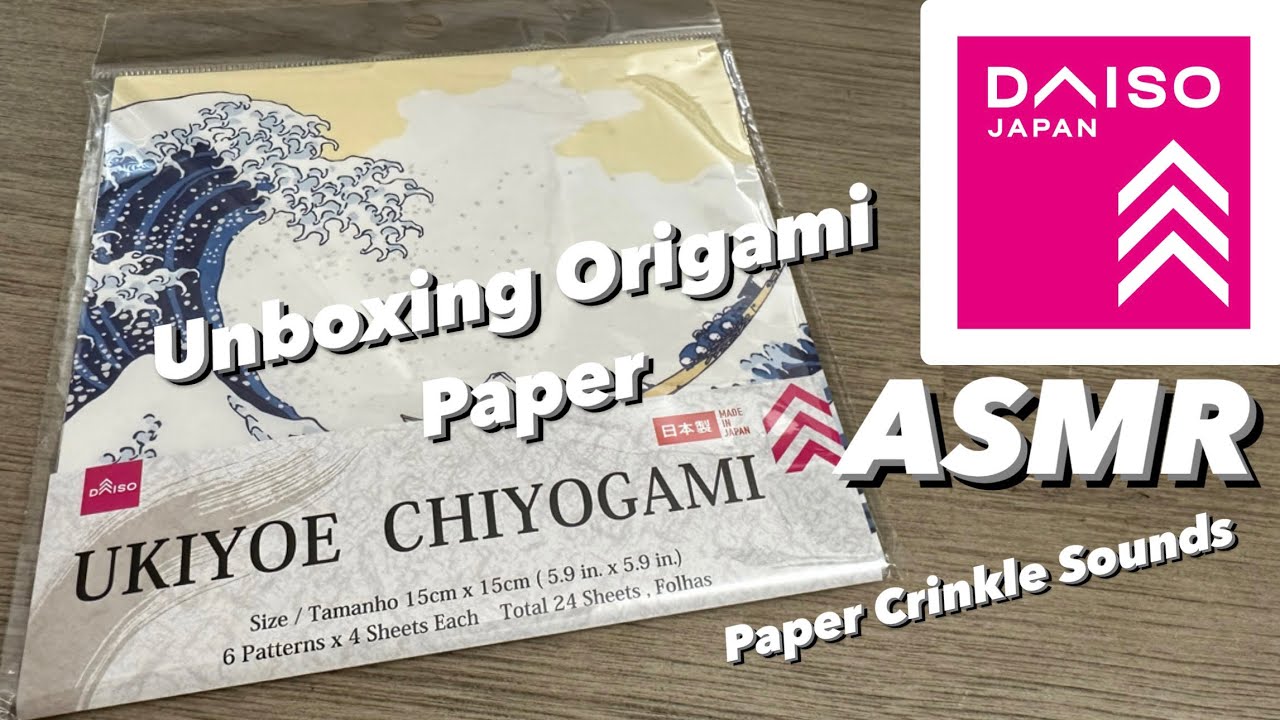 Unboxing Origami Paper From Daiso Ukiyoe Chiyogami Asmr No Talking