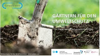 Gärtnern für den Umweltschutz DIY-Workshop 1: Gesunder Garten – Bodenfruchtbarkeit verbessern