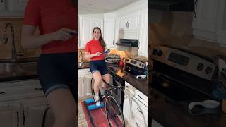 Practicing my roller skills in the kitchen!🚴‍♀️👩‍🍳 #cycling #skills #shorts