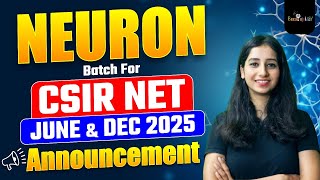 Bansal Biology New Course I Neuron batch for CSIR NET JUNE & DEC 2025 I Neuron batch announcement