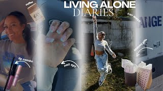 LIVING ALONE DIARIES| VLOG| productive day in my life, nails, birthday gifts, car wash, GRWM + lip