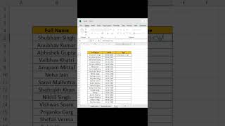 Calculate Age in Excel from Date of Birth | Simple Formula #shortsvideo  #excel #excelshortcuts