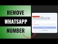 How to Remove WhatsApp Number from Facebook Page