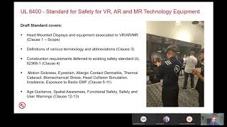 VRARGS 20: Wearable Equipment Safety; Safeguarding from COVID 19  & UL 8400 for Equipment Safety