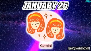 🟥THE ANGELS HAVE HEARD YOU🙏 DAILY HOROSCOPE GEMINI JANUARY 25 2025  ♊️ 🌞 GEMINI LOVE HOROSCOPE ✅ 💫⭐️