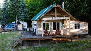 Timelapse Couple Builds An Amazing Off Grid Cabin in 23 Minutes | No talking Jus