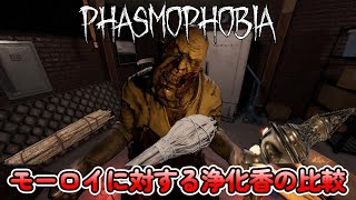 【Phasmophobia】モーロイに対する各Tierの浄化香比較