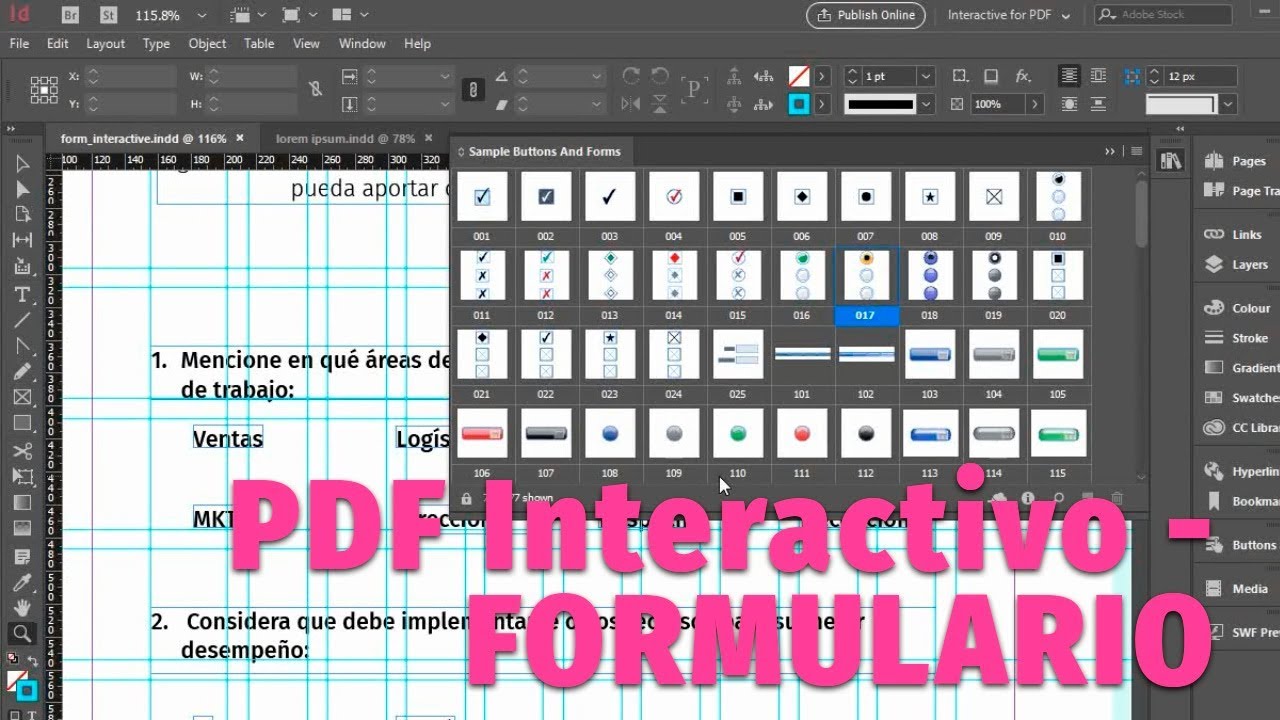 Indesign Pdf Interactivo Formulario Interactive Form Youtube