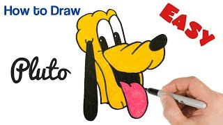 How to Draw Pluto Cartoon character| Art Tutorial for beginners